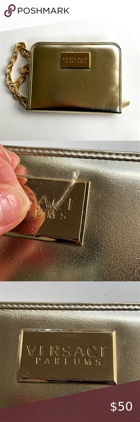 versace parfums wallet gold